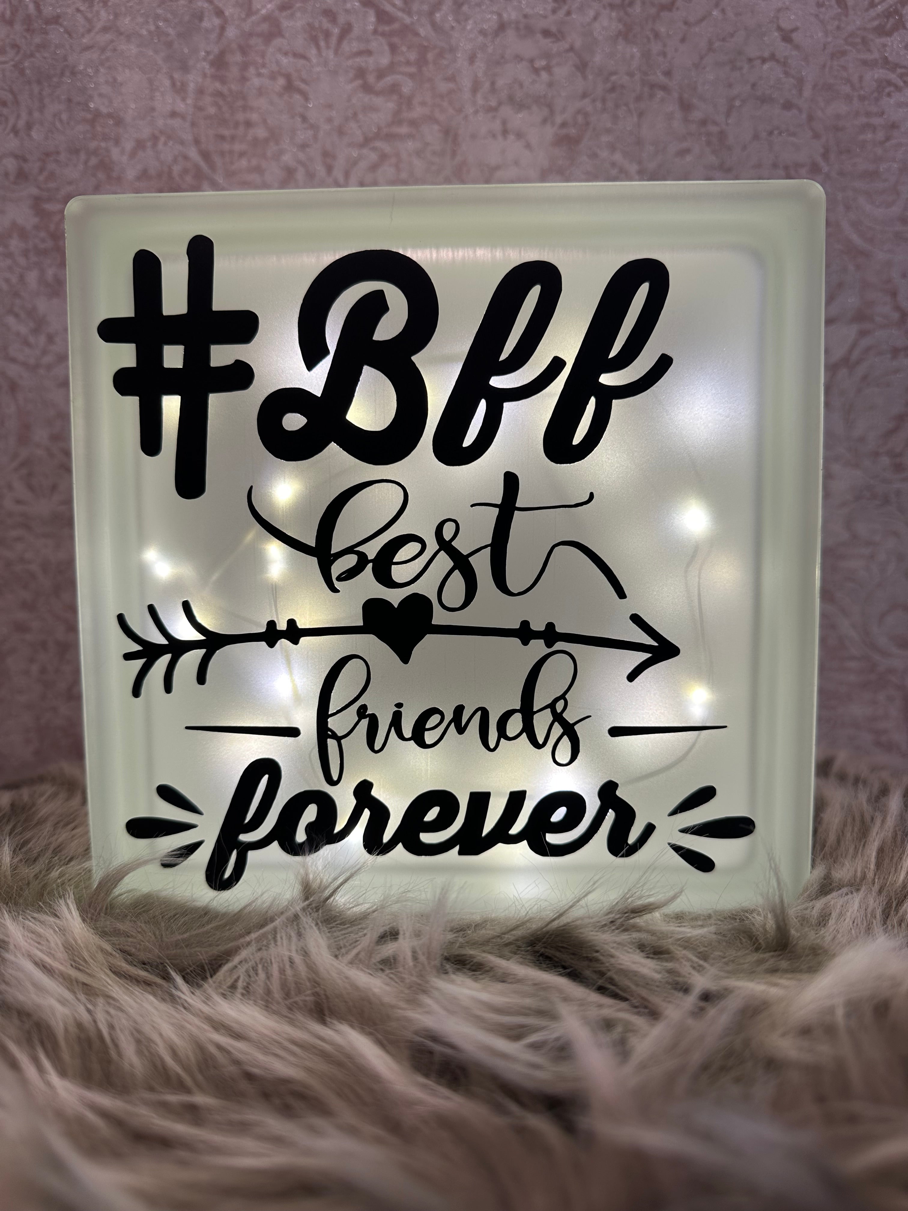 Glasbaustein "BBF best friends..."